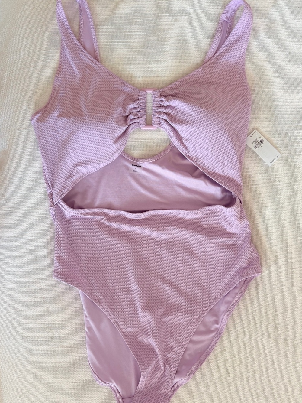 Textured One-Piece Cut-Out Swimsuit - Picture 3 of 4